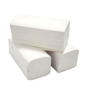 "V" Hajtogatott  Kéztörlő, Extra Fehér, Ragasztott