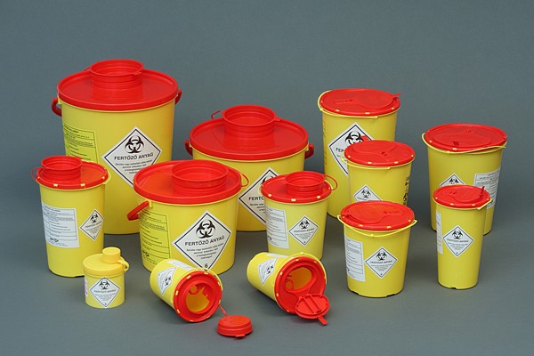 Használt tűgyűjtő tartályok