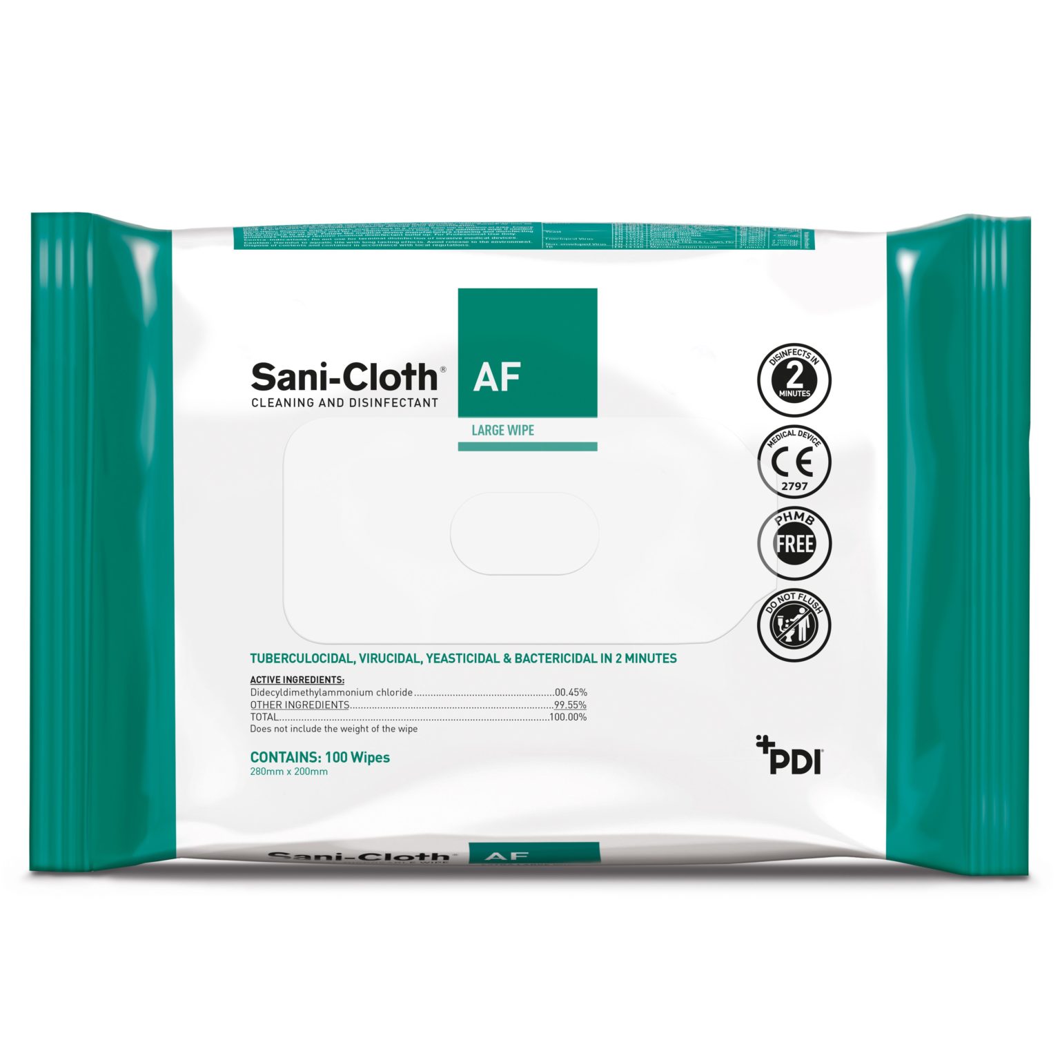 SANI-CLOTH AF Univerzális alkoholmentes fertőtlenítőkendő 100 db